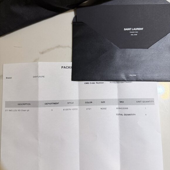 SAINT LAURENT Mini LOU Bag with Tassel Dark Beige Authentic - Picture 11 of 11